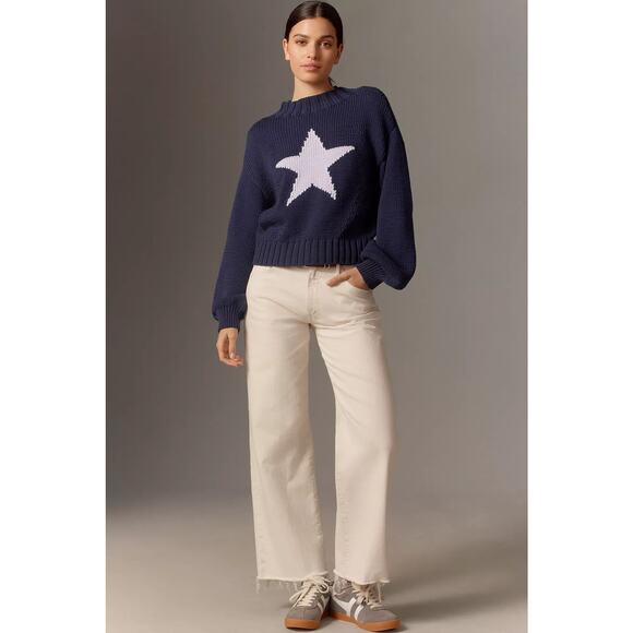 nwt ANTHROPOLOGIE MAEVE sz XL The Pippa Mock-Neck Icon Star edition - Picture 1 of 4